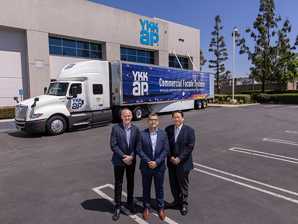 YKK executives at the new LA facility