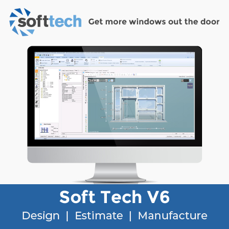 Soft Tech V6 for design, estimation and manufacturing of windows and doors