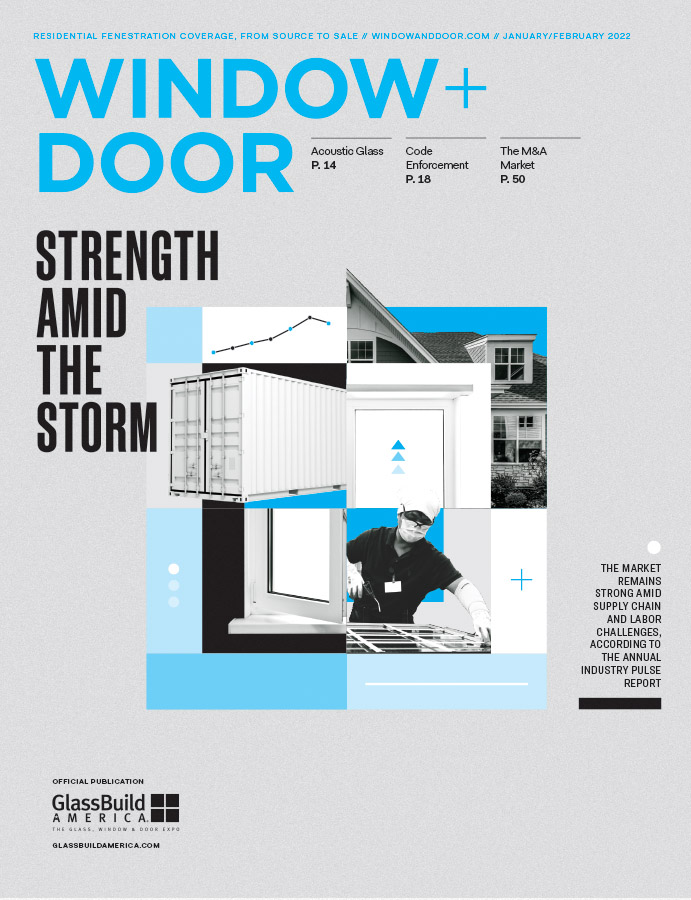 the January February 2022 issue of Window and Door magazine