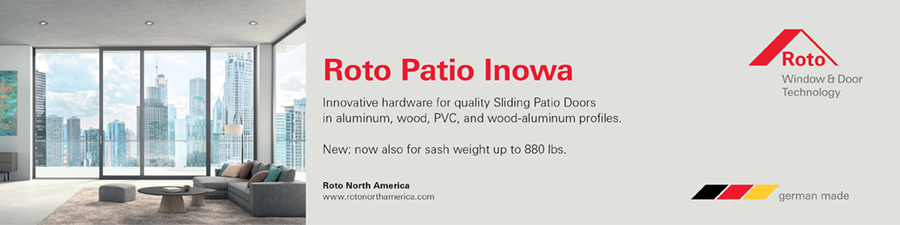 innovative hardware for sliding patio doors in aluminum, wood, PVC and wood-aluminm profiles from Roto North America