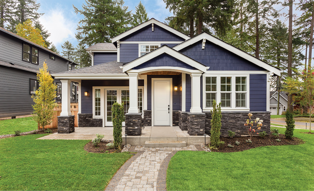 new home with Shaker style door