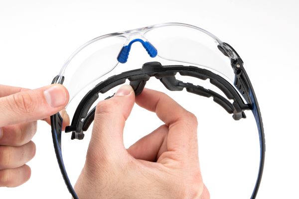 safety glasses with removable seal