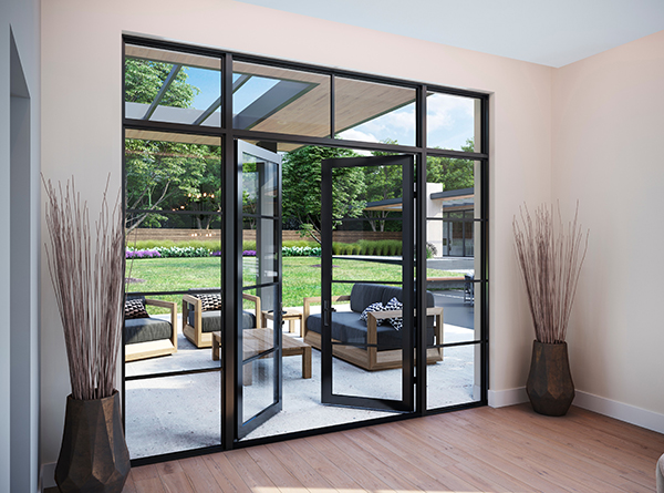 Hinged patio door