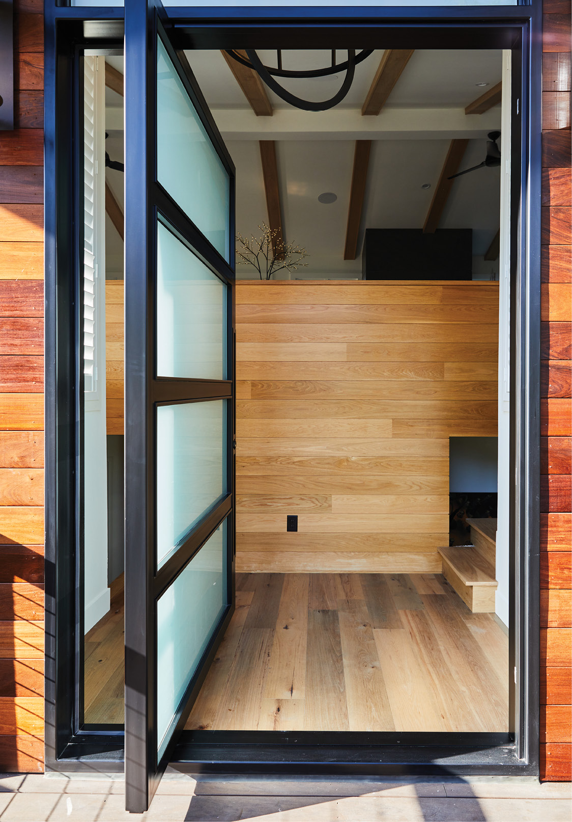 open pivot door