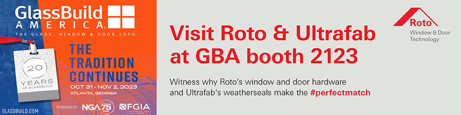 visit booth 2123 at glassbuild america to learn why roto's window and door hardware and ultrafab' weatherseals make the perfect match