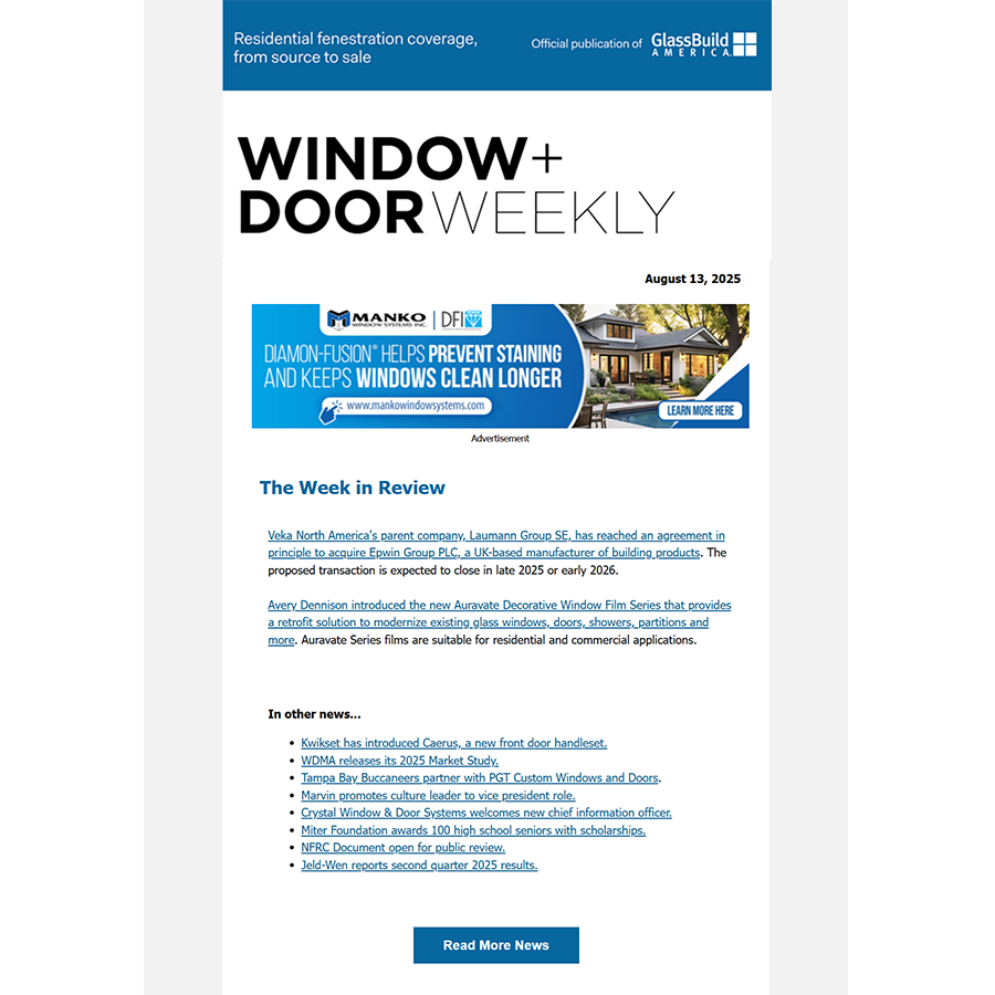 Window and Door Weekly
