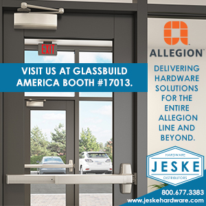 Visit Jeske Hardware at GlassBuild America booth 17013