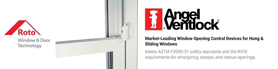 Angel Ventlock, market-leading window control devices for hung and sliding windows from Roto Window & Door Technology. 