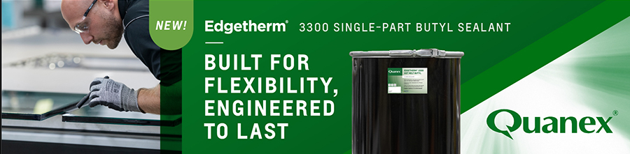 Quanex Edgetherm single-part hot melt butyl sealant is engineered for high-speed insulating glass production