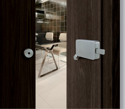 Surface Mount Barn Door Lock by Inox