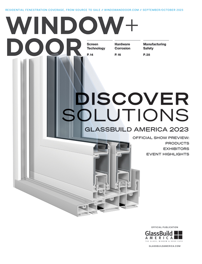 read about glassbuild america 2023 in the september october issue of window and door