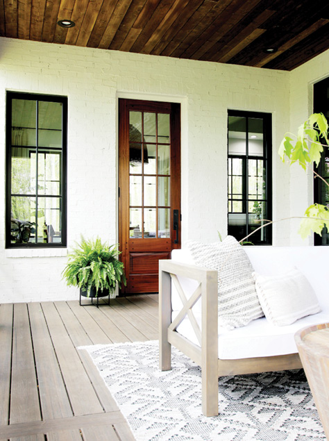 wooden door onto deck