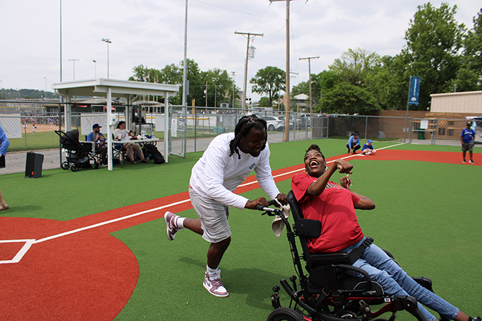 Windsor Doors employee volunteers with Miracle League