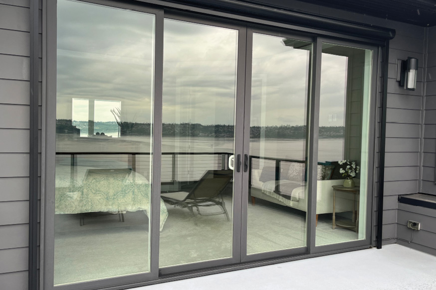 sliding door onto deck