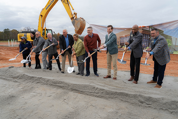 Andersen team members and other break ground on new facility