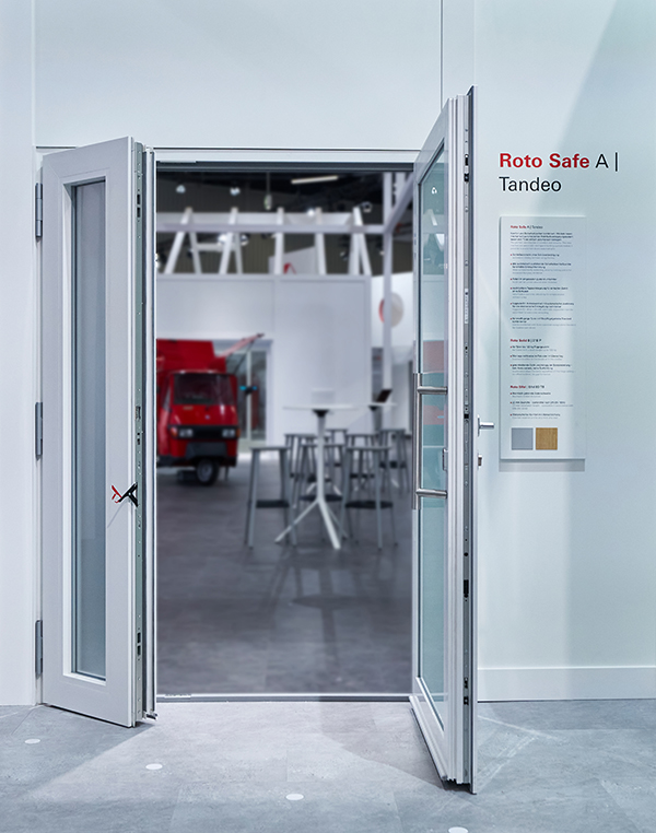 Roto's door range on display at Fensterbau