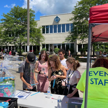 group of young people arriving at VEKA Fest 2022