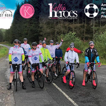 cyclists participating in the Loneliest Road tour