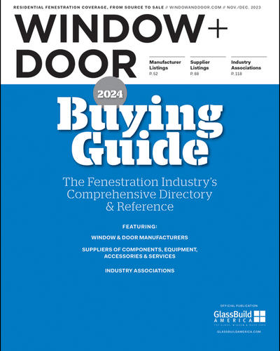 use the 2024 window and door buying guide, the fenestration industry's comprehensive directory and reference to residential manufacturers and suppliers
