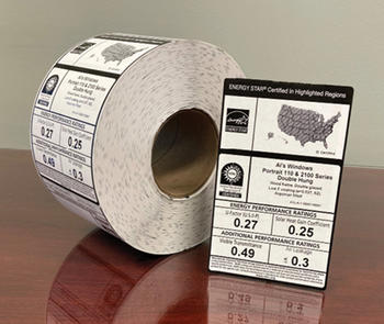 roll of NFRC temporary labels