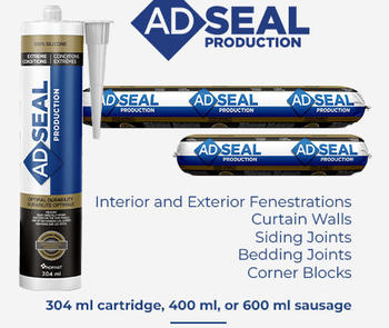 adseal production for interior and exterior fenestrations, curtain walls, siding joints, bedding joints and corner blocks