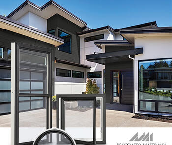 Black exterior laminate from AMI helps meet the growing interest in high-contrast home exteriors with a practical vinyl window solution.